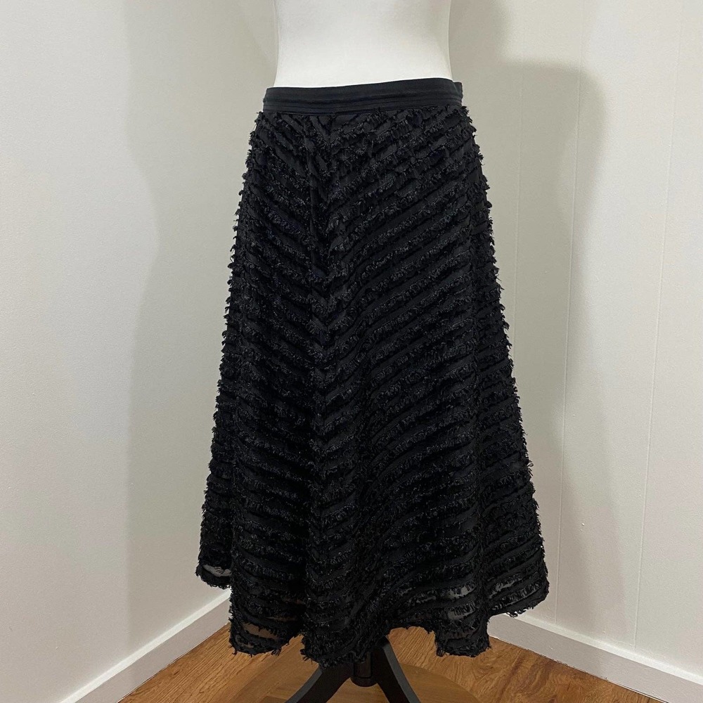 Anthropologie Maeve Grazia Textured Midi Skirt